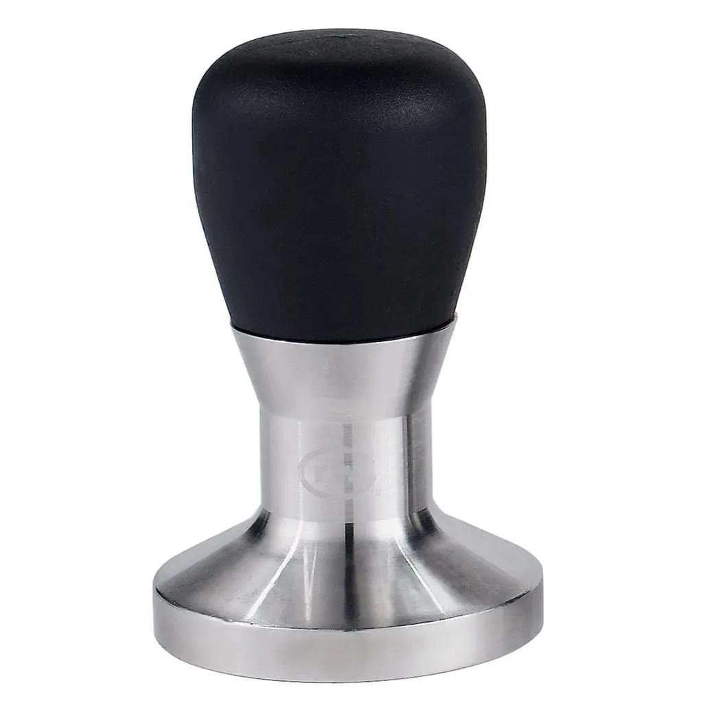 Tamper de acero con mango negro  (58mm)