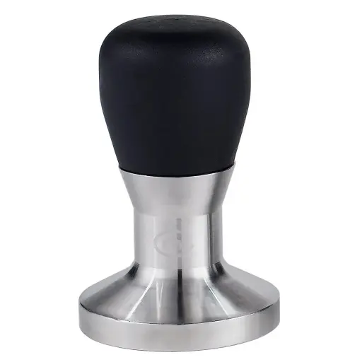 Tamper de acero con mango negro  (58mm)